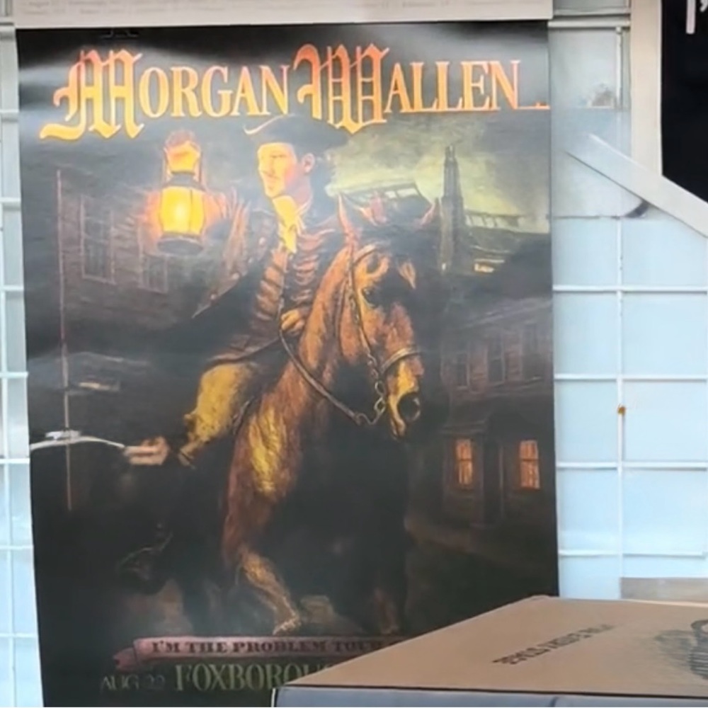 ISO Morgan Wallen Foxborough MA tour poster